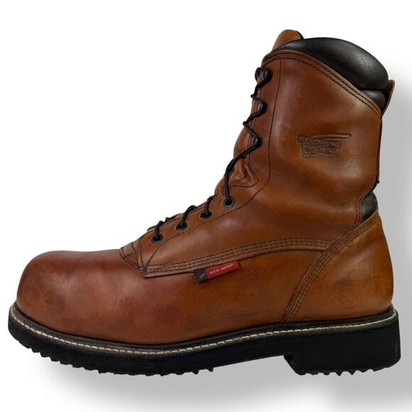 Red Wing 4208 Work Boots Steel Toe Safety Brown Leather Men’s 12 EE Extra Wide - Picture 6 of 12